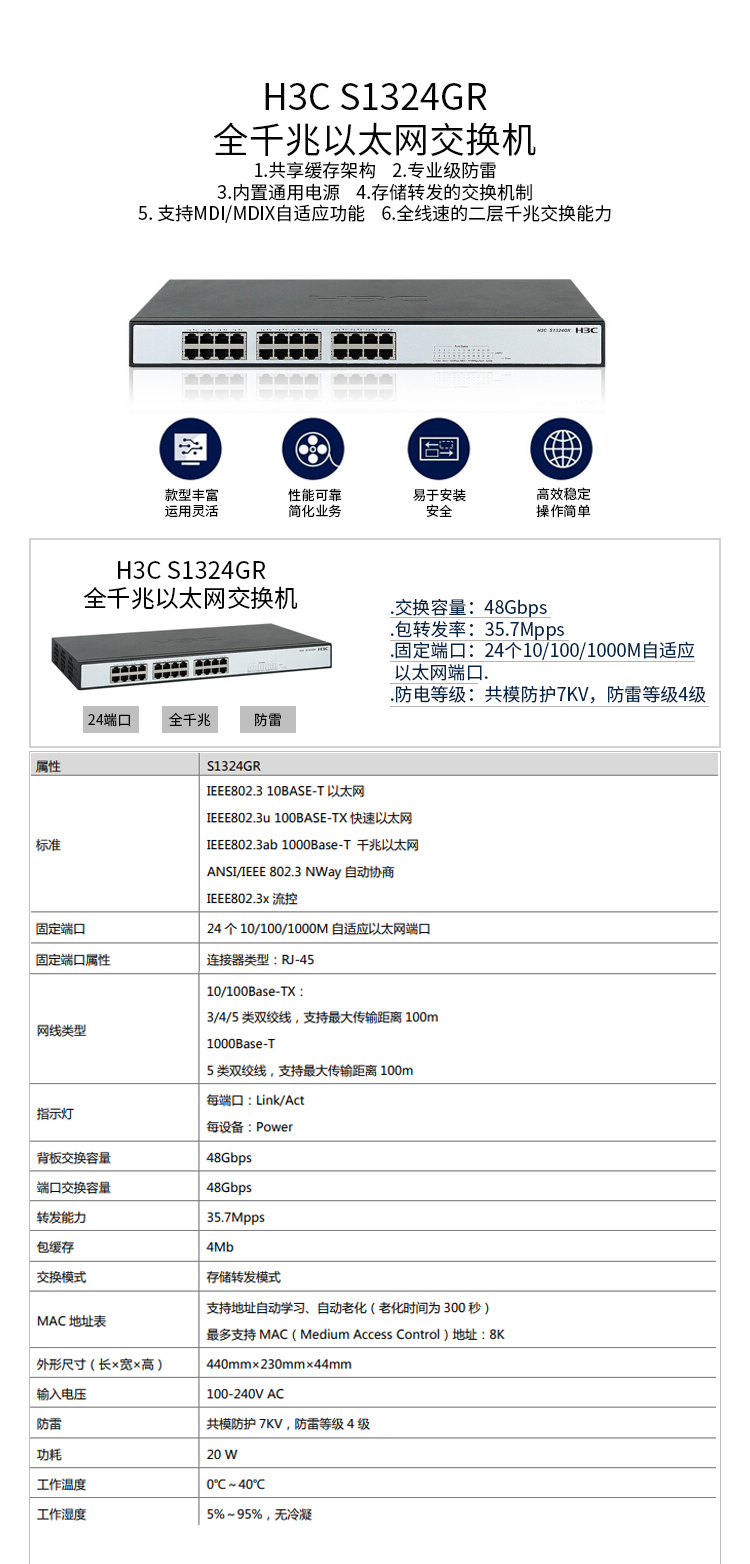 H3C交換機(jī)S1324GR H3C交換機(jī)S1324GR